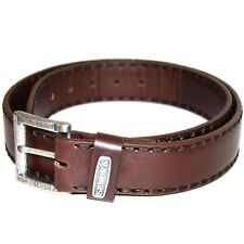 Sendra Ledergürtel 8563 Handarbeit gepolstert schwarz braun Druckknöpfe einfacher Schnallenwechsel