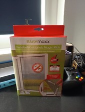 Easymaxx 03771 Fenster-Moskitonetz mit Magnetbefestigung 150 x 130 cm - Schwarz