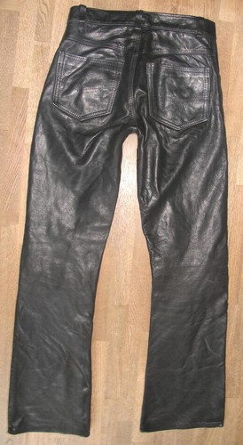 Schmale lederjeans nubuk - lederjeans, /