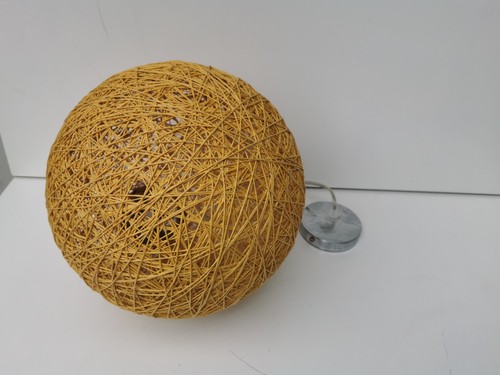 Rattan kugellampe - rattan,