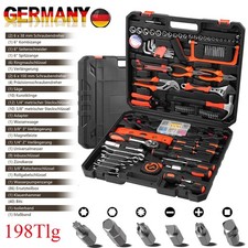 Werkzeugset 198 tlg Werkzeug Werkzeugkoffer Set Werkzeugkasten Werkzeugkiste DHL