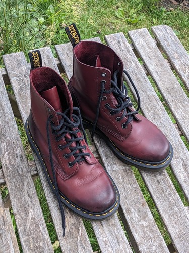 Martens loch stiefel rot - martens, 8