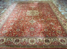 Feiner Gewebter Orient Teppich TÄBRIZ Ghom Carpet Tappeto Rug Tapis 394x297cm
