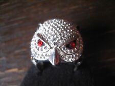 herrlicher Statement Designer Ring 925er Silber Eule Uhu Käuzchen Cocktailring