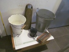 Konvolut Blechdose 5 St Metall Büchse Werbung Hansaplast große Eimer Milch Topf