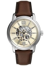 Fossil ME3264 Herrenuhr Lederarmband HERITAGE braun