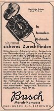 Busch Marsch Kompass - Rathenow - 1940 - Werbung Reklame 2WK ~7x14cm
