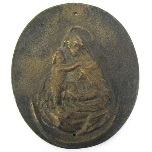 Bronze relief heiligenbild - relief,