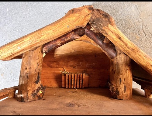 Krippe massivholz rustikal - krippe,