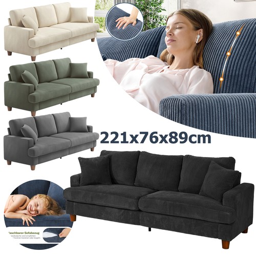 220cm sofa bequemes cord - 220cm, sofa,bequemes