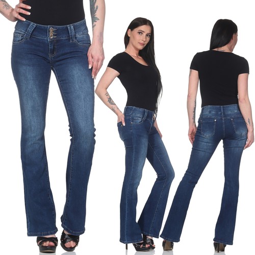 Schlaghose damen hüftjeans - schlaghose,