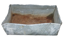 große alte Kiste Kasten Eisen Blech 💝 Wanne eckig Zinkwanne ZINKKISTE Gefäß 💝.