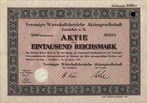 Vereinigte wirtschaftsbetriebe - vereinigte,