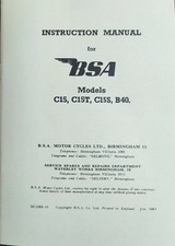 BSA C15 B40 Motorradhandbuch