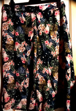 Haremshose mit offenem Beinausschnitt Etikettenlos bunt gemustert ca, Gr. XL