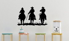 Drei Cowboys Wilder Westen Schlafzimmer Reiten Wandbild Aufkleber Vinyl Aufkleber