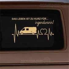 Herzschlag Wohnmobil Bus 50cm Das Leben Spruch B116 Autoaufkleber Camper Urlaub