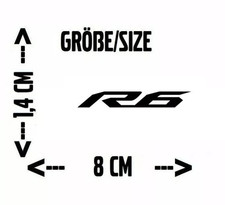 Yamaha R6 14x80mm Aufkleber Sticker Motorrad Motorsport Autocollat Étiquette