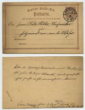 121385 - Ganzsache P 1 - Postkarte - Chemnitz 16.10.1878 nach Holzminden