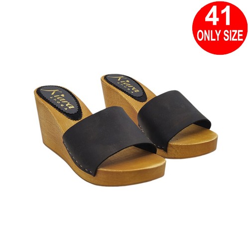 Damen clogs niedrig echtholz - damen,