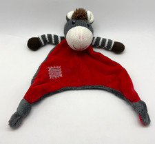 Die Spiegelburg Schmusetuch Kuscheltuch Plüsch für Baby süß Esel Rot Grau