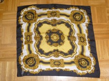 Seidenhalstuch m. Klassikmuster , ca. 70 x  67 cm.