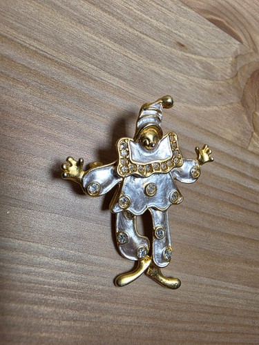 Vintage brosche clown pierrot - brosche,