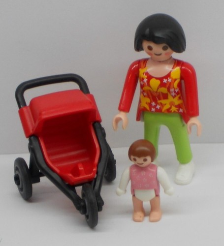 Mama baby buggy figur - ,