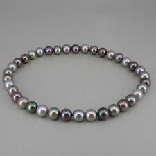 Tahiti Perlenkette mit Tahiti Patentschliesse mit 37 Tahiti Perlen ca. 43 cm