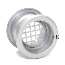 4 Stk. Lüftungsgitter Alu rund, Fase, Luftaustausch Belüftung Entlüftung