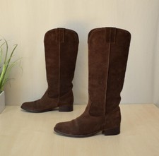 klasse Unützer Wildleder Stiefel Gr. 37 1/2 HAND MADE in Italy Echtleder