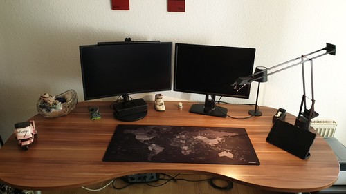 Bürotisch nussbaum farbe holz - nussbaum,