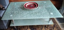 Couchtisch aus Glas Crash  110 x 44 x 70 cm und Beistelltisch 55 x 44 x 55