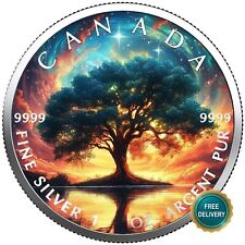 2025 1OZ Silver Silber Kanada Tree of Life Holographic Baum Lebens Zert 100ST 34