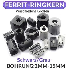 Ferritkern Klappferrit für Kabel-ø 2 bis15mm Entstörfilter Ferritring EMI Filter
