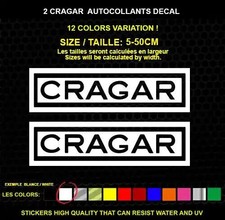 2 CRAGAR Aufkleber Echte Decal