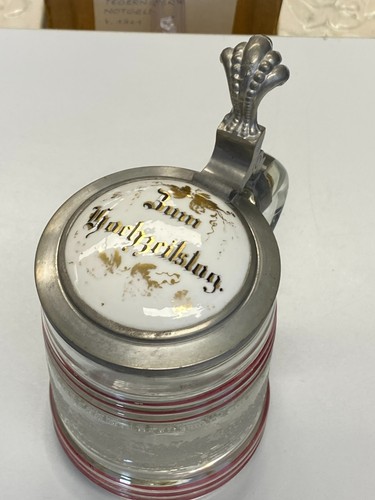Antiker bierhumpen krug glas - antiker,