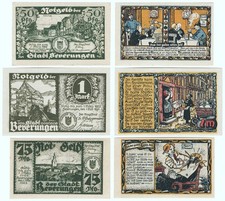 ?BEVERUNGEN: "Weserstraße ✵ Alte Burg ✵ St. Johannes Baptist", Notgeld-SERIE