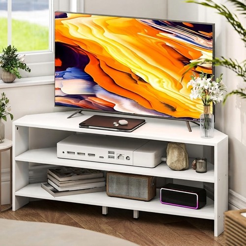 Weißer eck ständer aus - weißer, eck-tv-ständer