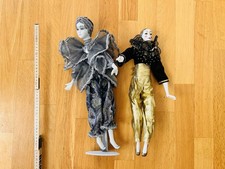 Porzellan Deko Puppe Karneval Venedig  Mechanisch Aufziehbar 40cm