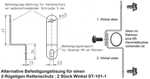 Set halterung schrauben - set,