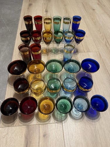 Gläser set murano handarbeit - gläser,