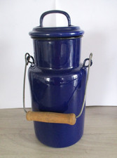 Milchkanne Emaille Blau 2