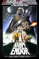 KAMPF UM ENDOR Aubree Miller Warwick Davis Filmplakat A1 GEROLLT 1985
