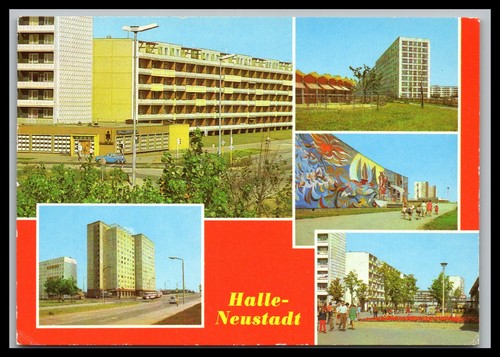Ansichtskarte halle neustadt - halle-neustadt, /