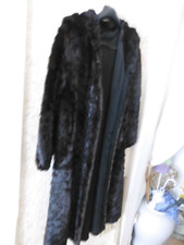 PELZmantel mit Kapuze Schwarz gr 42-44