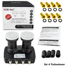 DUR-line MB6-QS Monoblock Quad LNB 6° Grad Astra 19,2° + Hotbird 13° 4K HD 2 SAT