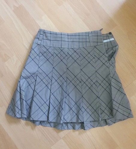 Faltenrock minirock grau - minirock,