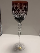 Klokotschnik Bleikristall Römer Glas Rotes Überfangglas Geschliffen 25