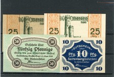 Seitenberg 4 Scheine Notgeld